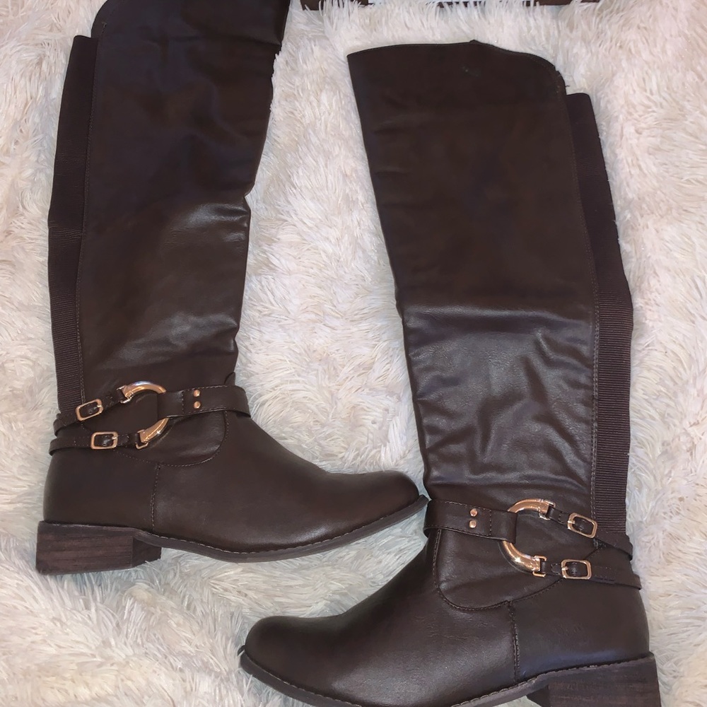 Lady Godiva leather boots